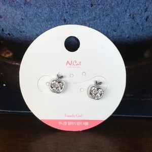 Gemstone Apple Magnetic Earrings